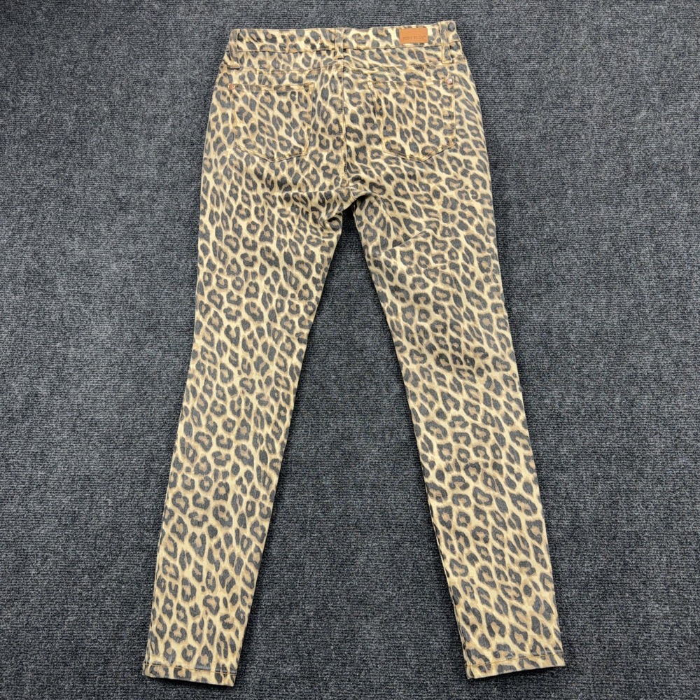Judy‎ Blue Leopard Print Skinny Fit Stretch Denim Jeans Size 7/28 Tan Brown - Picture 3 of 11